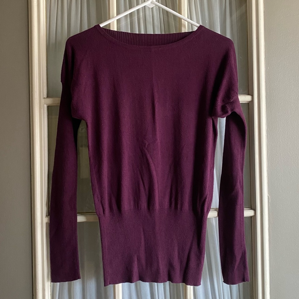 The Limited Burgundy Boatneck Sweater